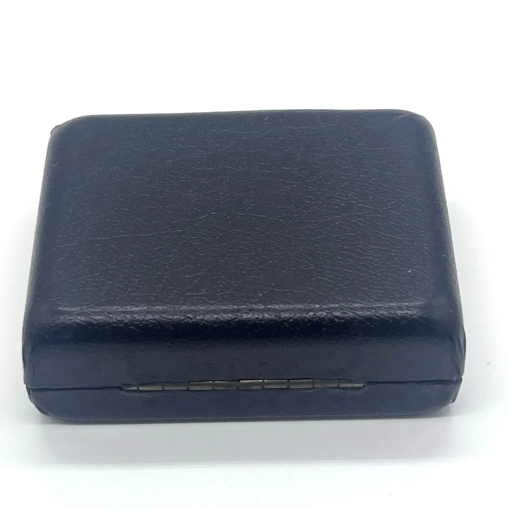 Vintage Anson Money Clip Gold Tone PAT Monogram Textured Finish W/ Original Box